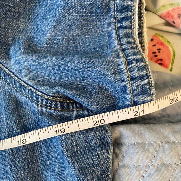 Vintage Western Romantic 12 Denim Babydoll Empire Waist Button Up Maxi Dress - Picture 9 of 13